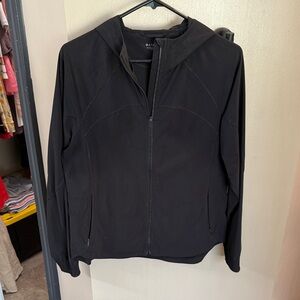 Athleta Black Full-Zip Hooded Jacket